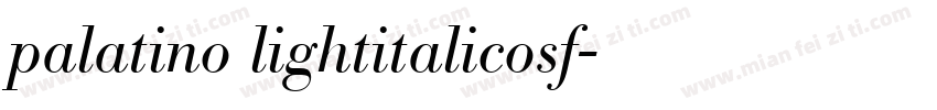 palatino lightitalicosf字体转换